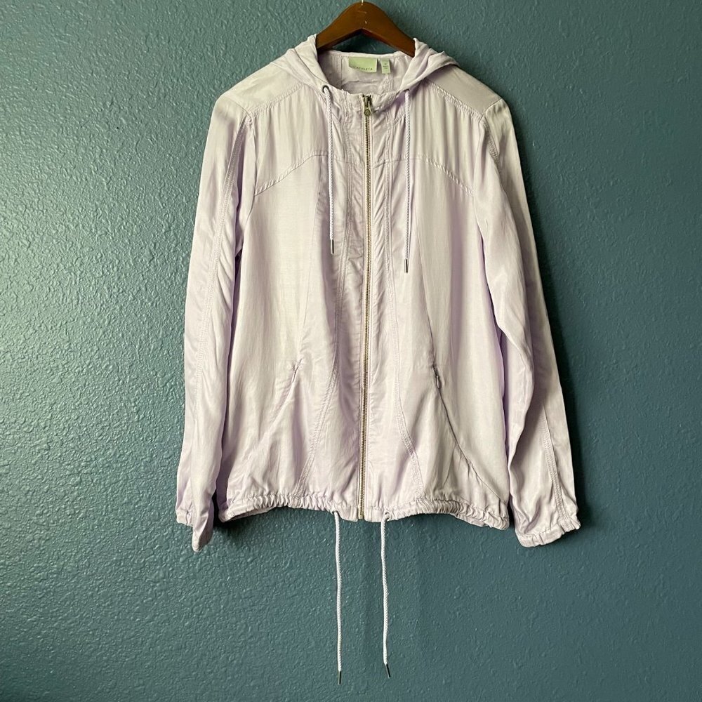 Athleta Luminous Anorak Pale Wisteria Purple Jacket Women's Size Medium Hooded